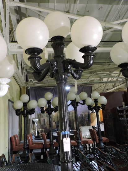 5-Light Lamp Post - Metal Construction - Untested -- Approx. 90" Tall