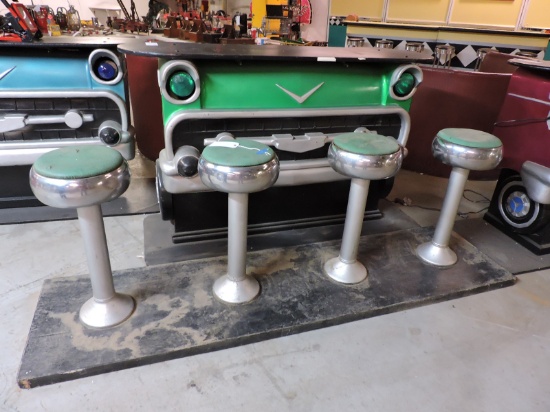 Set of 4 VINTAGE BAR STOOLS / COUNTER STOOLS