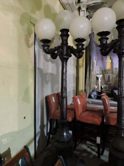 5-Light Lamp Post - Metal Construction - Not Tested -- Approx. 90" Tall