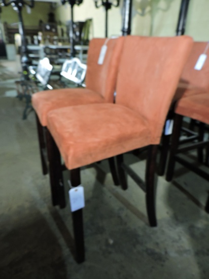 Pair of Padded Bar Stools - Microsuede - DAMAGED - See Photos