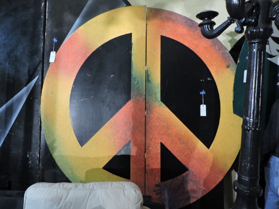 Large PEACE SIGN Wall Art -- Approx. 96" Tall X 86" Wide