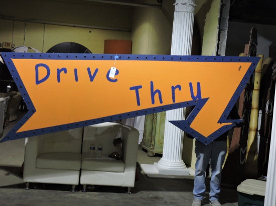 DRIVE THRU SIGN - Illuminated -- 122" Wide X 46" Tall