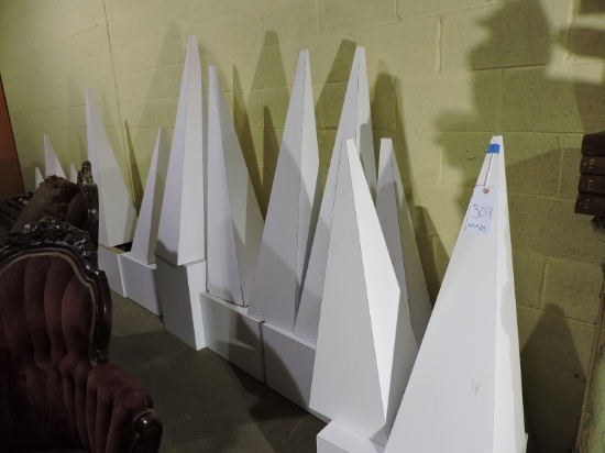 Large Lot of Geometric Accent Pieces - Approx. 16 Tops / 7 Bases