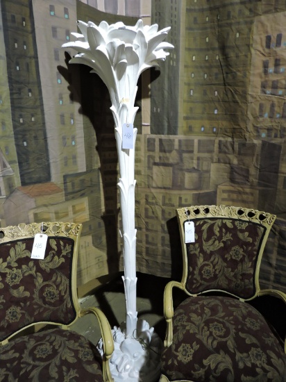 Fancy White Floor Lamp - Approx. 73" Tall