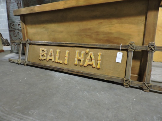 Pacific Island Style 'BALI HAI' Sign - Approx. 121" Wide X 20" Tall