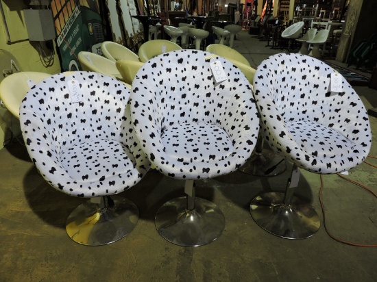 Cow Patterned Adjustable Height Chairs - Set of 3