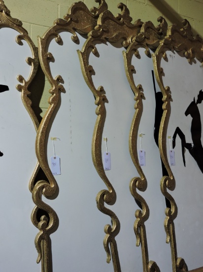 Large Ornate Painted Circus Mirrors - Set of 2