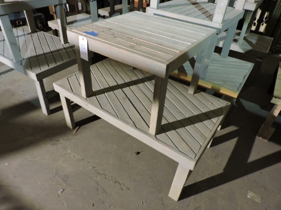 Patio Set - Coffee Table 43" X 24" and One Side Tables 24" Square