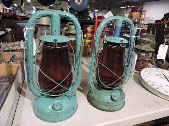 Pair of Vintage DIETZMONARCH LANTERNS
