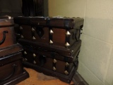 Pair of Wooden Storage Boxes -- Approx 11