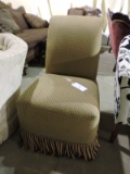 Single Tan Cloth Chair - Approx. 36