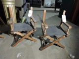 Pair of Child-Sized DIRECTORS CHAIRS - Seat Cloth / No Back Cloth