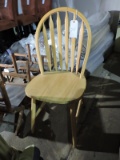 Single Blonde Wood Kitchen Chair