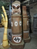Very Tall Pacific Island Style TIKI Statue - Faux - Approx. 108