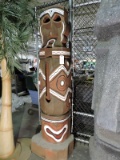 Pacific Island Style TIKI Statue - Faux - Approx. 92