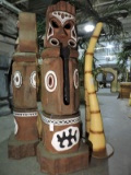 Very Tall Pacific Island Style TIKI Statue - Faux - Approx. 108