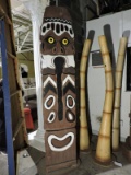 Pacific Island Style TIKI Statue - Faux -- Approx. 97