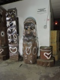 Pacific Island Style TIKI Statues - Faux - 3 Different Pieces - see photos