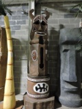 Very Tall Pacific Island Style TIKI Statue - Faux - Approx. 113
