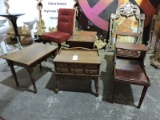 6 Random Pieces of Furniture - 5 Side Tables & One Stool