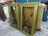 Gold Picture Frames with Hanging Lights -- Lot of 8 / 4 need repair