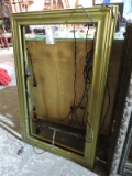 Gold Picture Frames with Hanging Lights -- Lot of 2