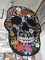 Giant DAY OF THE DEAD Hanging Skull Art -- Approx. 69