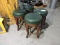 Lot of 4 VINTAGE LOW BAR STOOLS / Approx. 24