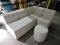 Modern Tufted Faux Leather 4-Part Sectional Sofa