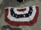 Red, White & Blue Patriotic Fan Bunting / Approx. 72