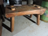 RUSTIC HAND-MADE BENCH / FOOT STOOL -- Chester Springs, PA