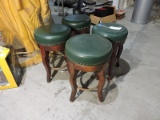 Lot of 4 VINTAGE LOW BAR STOOLS / Approx. 24