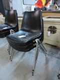 Lot of 4 Vintage 1970's ASTRO Stack-able  Chairs