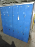 Set of 12 Blue Steel High School Lockers by PENCO