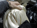 5 Large Bolts of Material - Cream Satin / Fabric