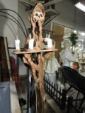Spooky Halloween Themed Free-Standing Candelabra - Electric