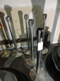 Lot of 5 Modern Retracting Stanchion Poles - 40