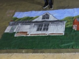 Smaller 'Farmhouse' Backdrop - Approx 9' Wide X 7.5' Tall