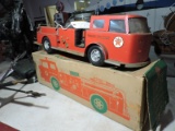 TEXACO - FIRE CHIEF STEEL TOY FIRE TRUCK with Box