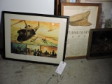 Lot of 5 FRAMED VINTAGE PICTURES - See Photos
