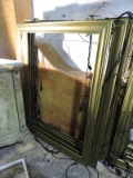 Lot of 5 Gold Frames with Dangling Light Fixtures