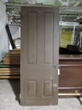 Antique Paneled Door with Original Iron Hardware