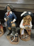 Pirate Couple - Pair of Statues