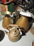 LOT OF 3 COPPER KETTLES / Various Sizes and Conditions