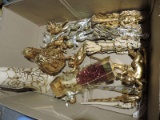 Box of Various Hanging MASANI Gold Leaft Ornaments