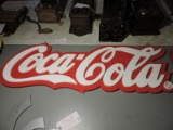Large COCACOLA Hanging Sign / Wood & Plastic