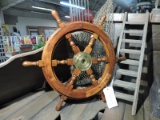 Wooden Ships Steering Wheel / Nautical Decor -- Approx 26