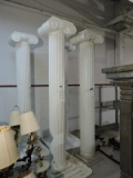 Pair of FLUTED COLUMNS - Hollow / Fiberglass / Approx. 8.5' Tall