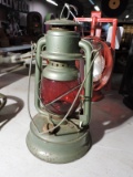 VINTAGE RAIL ROAD LAMP - Supreme Lamp # 350 / Red Globe