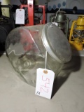 Glass Retail Cookie Jar with Tin Top